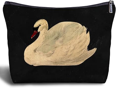 Swan Purse for Women - Swan Makeup Bag Gifts, Zippered Bag for Purse Travel Bags