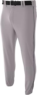 A4 Men's N6178 N6178-GRY Pro-Style Elastic Bottom Baseball Pants
