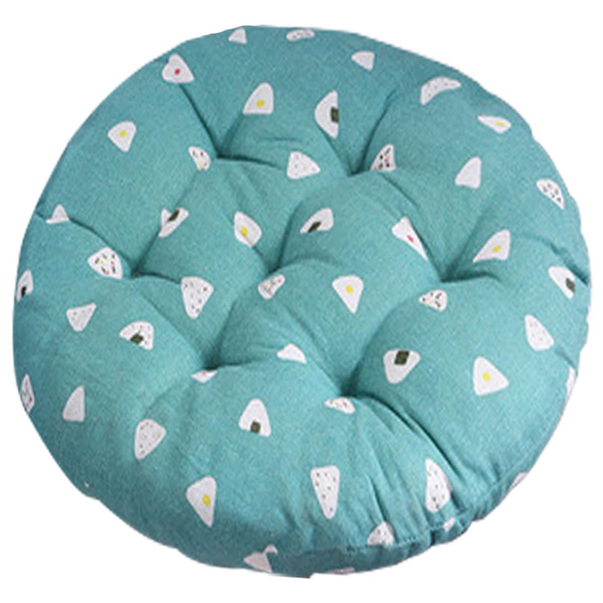 AOOPOO Set of 2 Indoor Outdoor Luxury Beautiful Garden, Dining Chair Cotton Cushions Seat Pad - Round - Chair Cushion,40x40cm (Color 18)