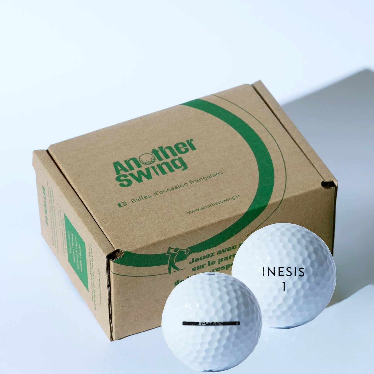 Lot de 24 Balles de Golf d'Occasion INESIS Soft 500 - Qualité - Idéales pour Débutants et Joueurs Confirmés - Qualité Premium et Performance – Marque FrançaiseA