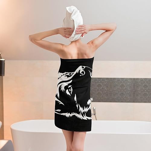 Miniatura 3 de Toalla de playa de pastor alemán negro, toalla de baño suave, toalla de ducha, spa, gimnasio, hotel, 27.6 x 55.1 in