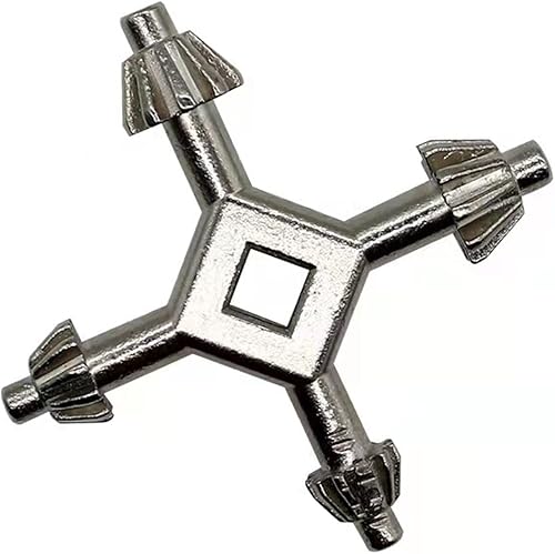 1 llave universal de 4 vías, llave de portabrocas 4 en 1, llave de mandril de taladro, llave de mandril de taladro, llave de taladro manual, llave