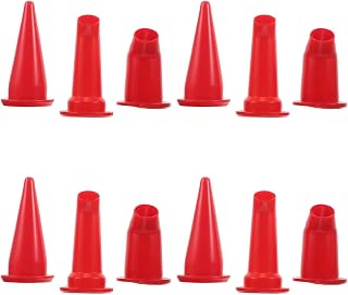 jojofuny 12pcs 12pcs Caulk Nozzle Tips: Duckbill Plastic Caulking Nozzle Tips - Plastic Glue Applicator Extenders Caulk Finisher Tools For Bathroom Kitchen