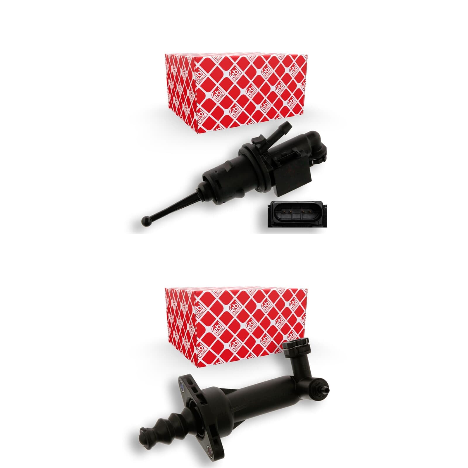 2x Febi Nehmerzylinder + Geberzylinder | 33936 + 39438 passend für MQ200 Golf 5 6