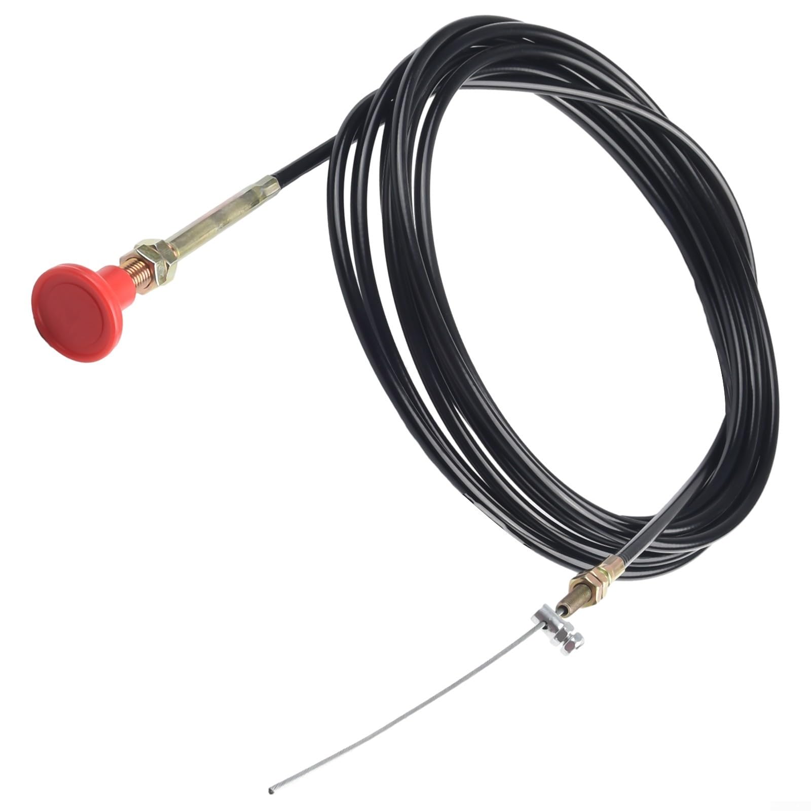 Motorrad Gaszugende Für 6mm Außendurchmesser Kabel – Mit 10mm Versteller, Chrom, Von AFTERMARKET