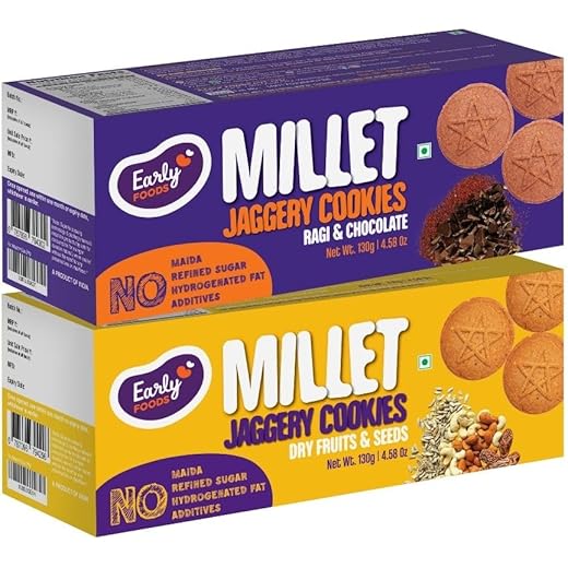 Early Foods Biscuits Combo Pack Dry Fruit & Ragi Choco Jagge