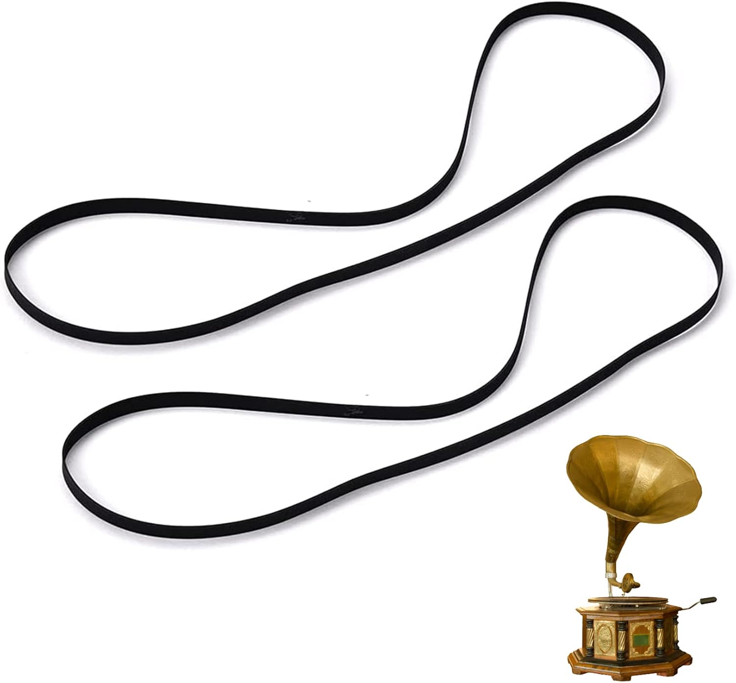 2pcs Rubber Record Belt,Turntable Belt Replacement,Turntable Belts