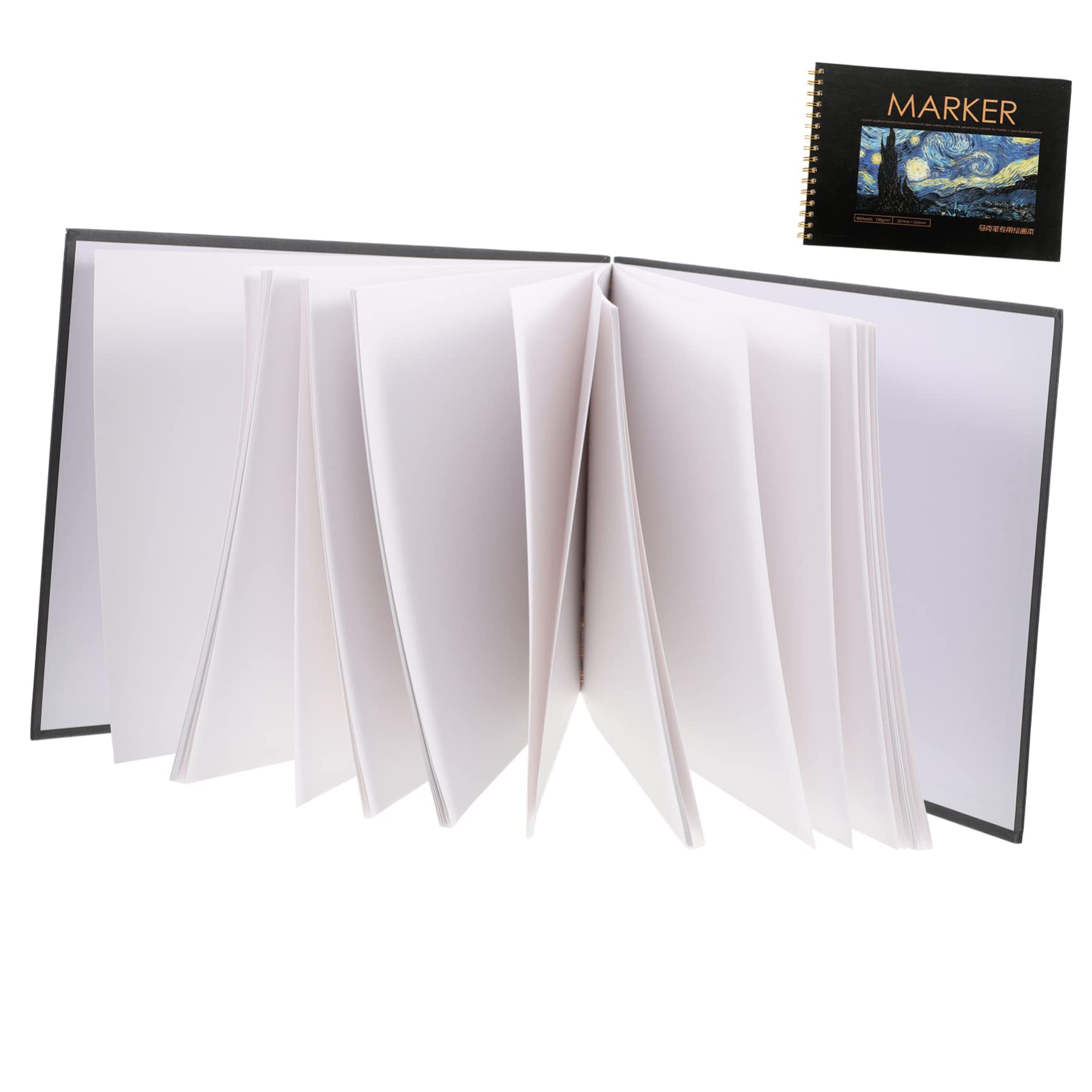 Carnet de Croquis à Papier Épais Carnet de Dessin Portable pour Écoliers Couverture Rigide sans Lignes pour Croquis et Dessins