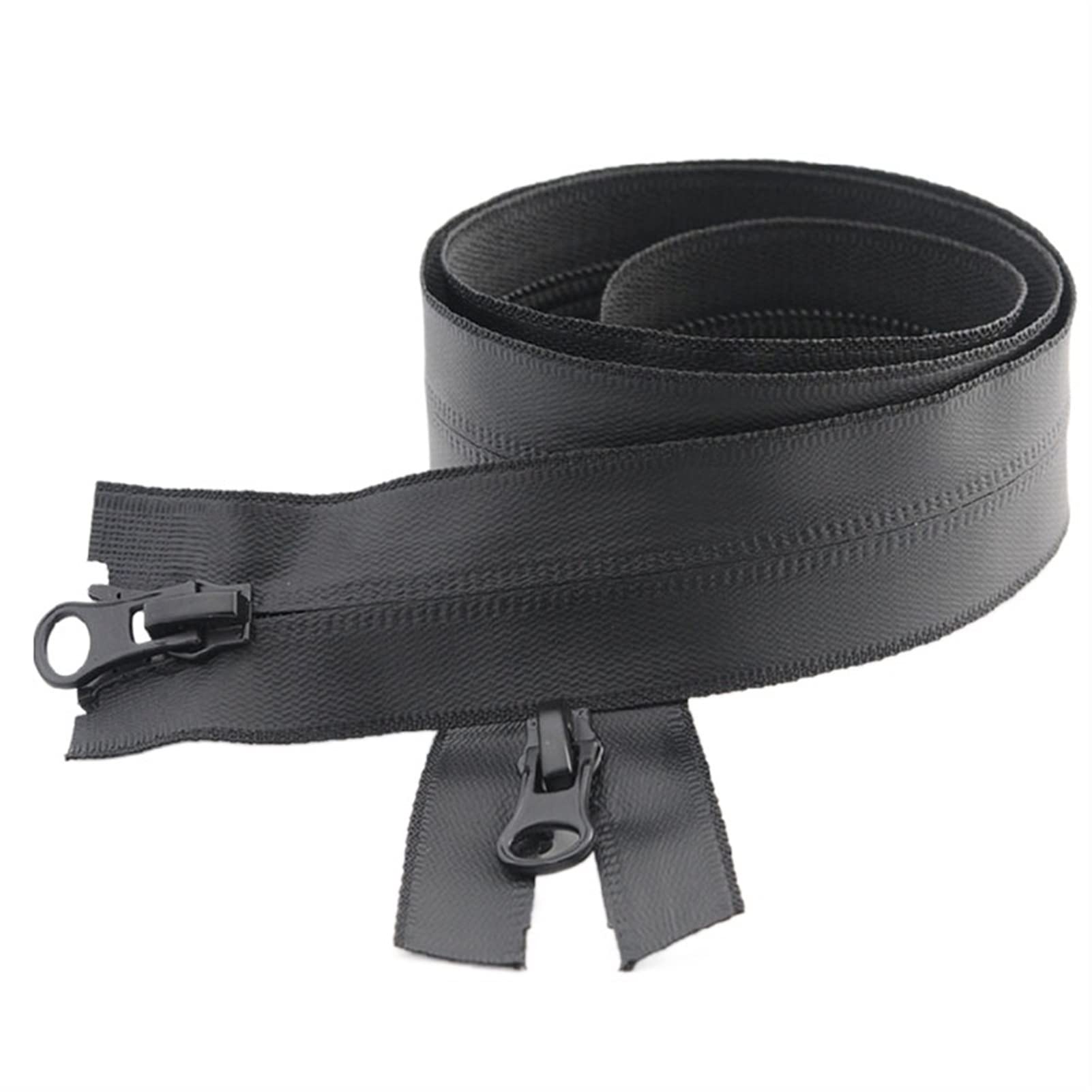 Cremallera Impermeable, Cremalleras Invisibles de Nailon, Sujetadores de Cremallera de Extremo Cerrado de Nailon Fuerte, Cremallera Duradera, 2 Piezas 60-100 cm Cremalleras Invisibles Extremo Abierto