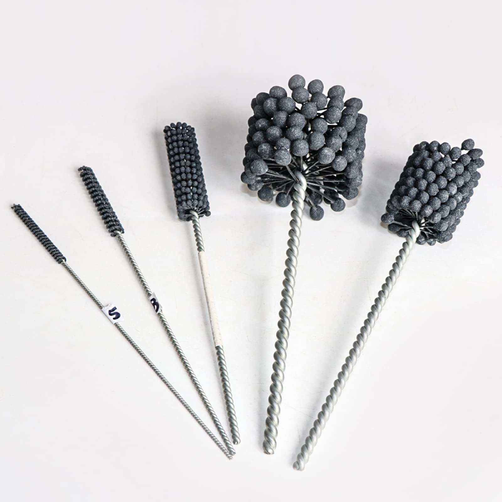 1 Pieza De Cepillo De Pulido De Bolas Abrasivo Flexible, Cabezal De Molienda Para Limpieza De Desbarbado De Tubos,50 Mm