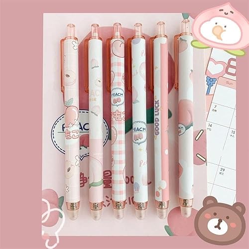 Miniatura 2 de YSSZAM Bolígrafos de gel borrables de oso al azar de 0.020 in, bolígrafos de gel azul, bolígrafos de prensa de dibujos animados, lindos accesorios