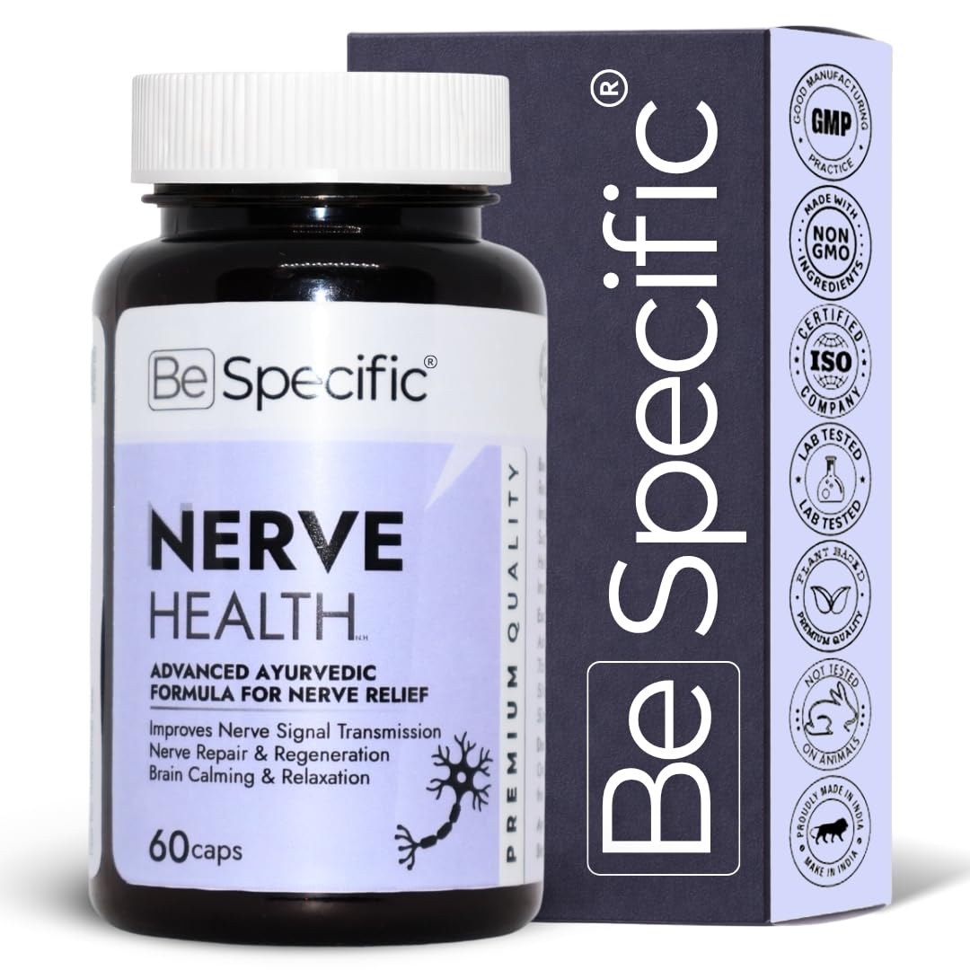 Nerve Health Capsules (60) | Ayurvedic Nerve Support Supplement | Supports Nerve Strength, Brain Function, Neuropathy Care, Stress Relief & Energy | Natural Herbal Wellness Formula-image-10