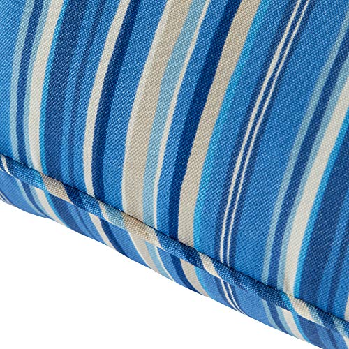 Greendale Home Fashions 2-Piece Outdoor Deep Seat Cushion Set, Steel Blue Stripe #TOP3
