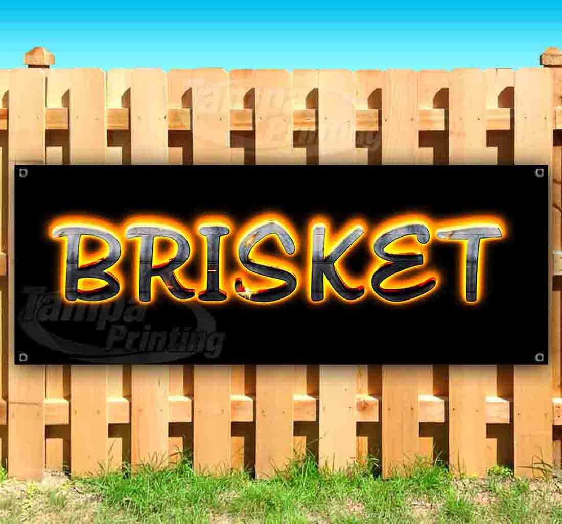 Brisket Banner 13 oz | Non-Fabric | Heavy-Duty Vinyl Single-Sided with Metal Grommets