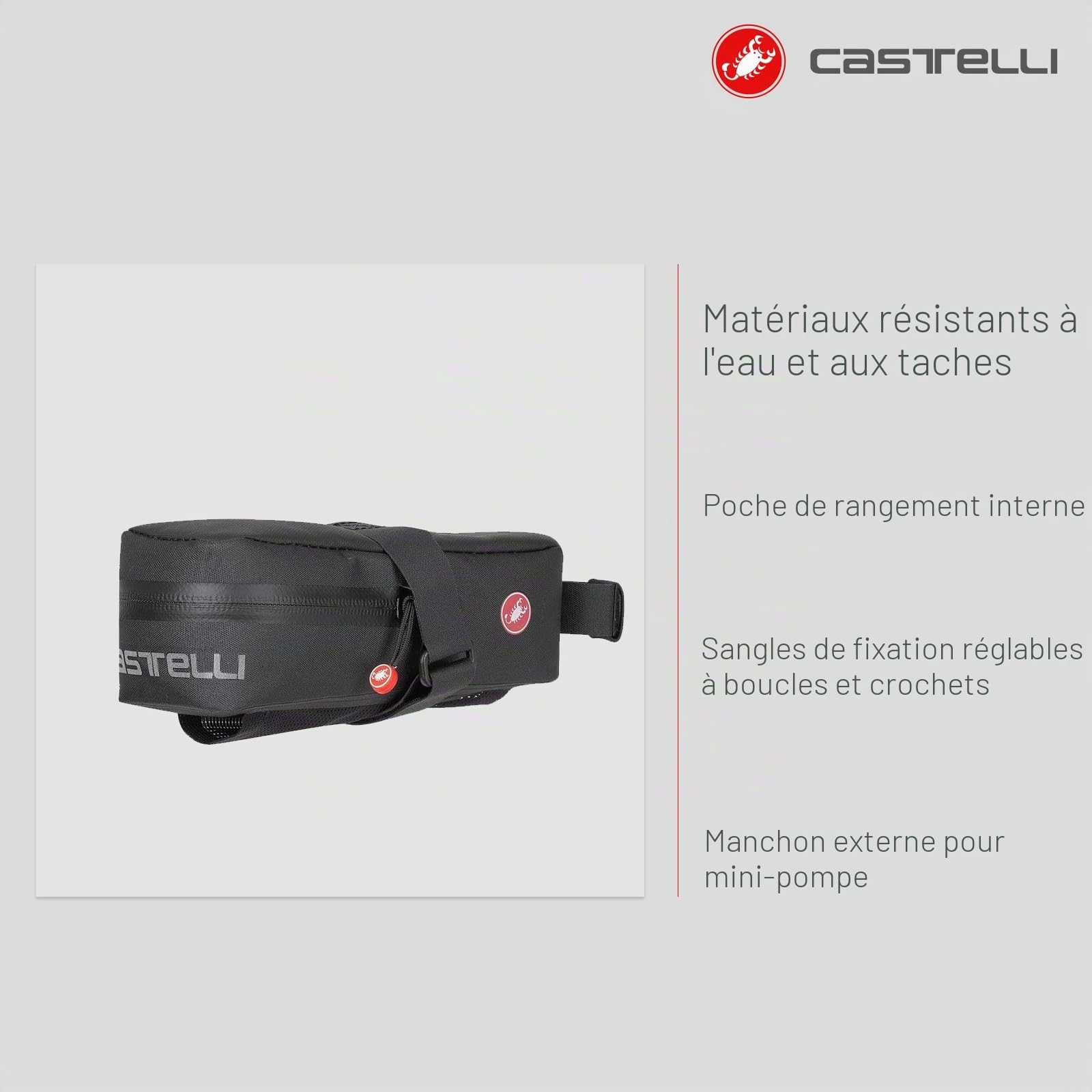 Castelli 8900105 UNDERSADDLE XL Gym Bag Homme Black Taille Unica