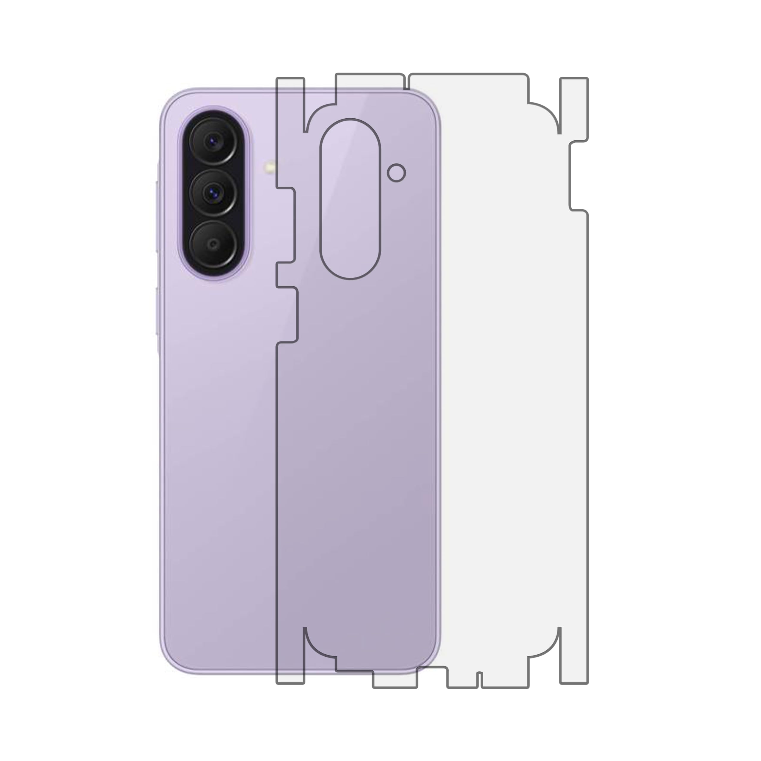 Compatible For Samsung Galaxy A37 (5G) | Unbreakable 4 layer Transparent Hydrogel Membrane (NOT GLASS) Back Screen Guard Protector (Scratchproof/Self Healing) (Coverage-Side+Back) (MATTE)-picture-37