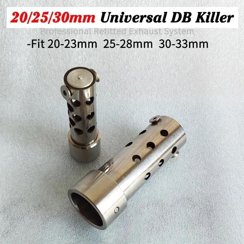Ochrona Rury Wydechowej End DB Killer 20mm 25mm 30mm Do Tłumika Wydechu Motocyklowego, Tłumika Hałasu(Silver-20mm)