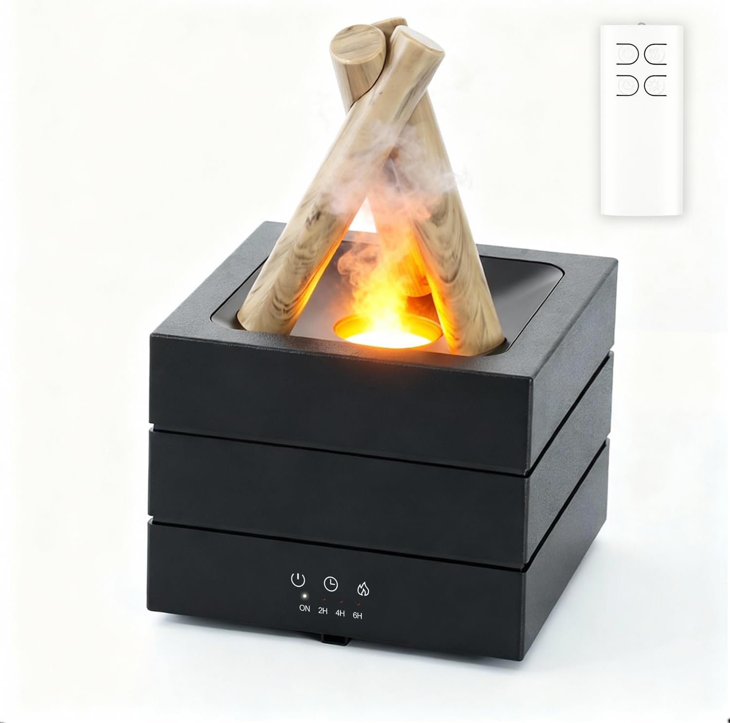 Difusor de Aromas Campfire Flame, 280ml, 7 Colores, Control Remoto