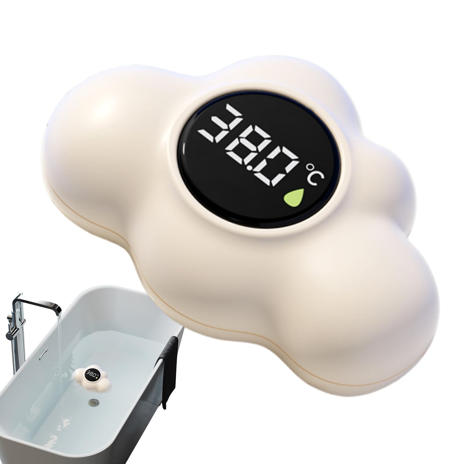 Thermometre Bebe Bain Thermomètre Numérique De Bain Pour Bébé Numérique Intelligent Flottant Thermomètre Flottant Numériques En Forme De Nuages Avec Affichage LED Pour La Baignoires La Piscine