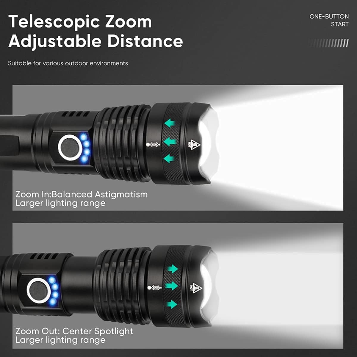 Rechargeable Flashlight Waterproof Tactical Emergency Photo