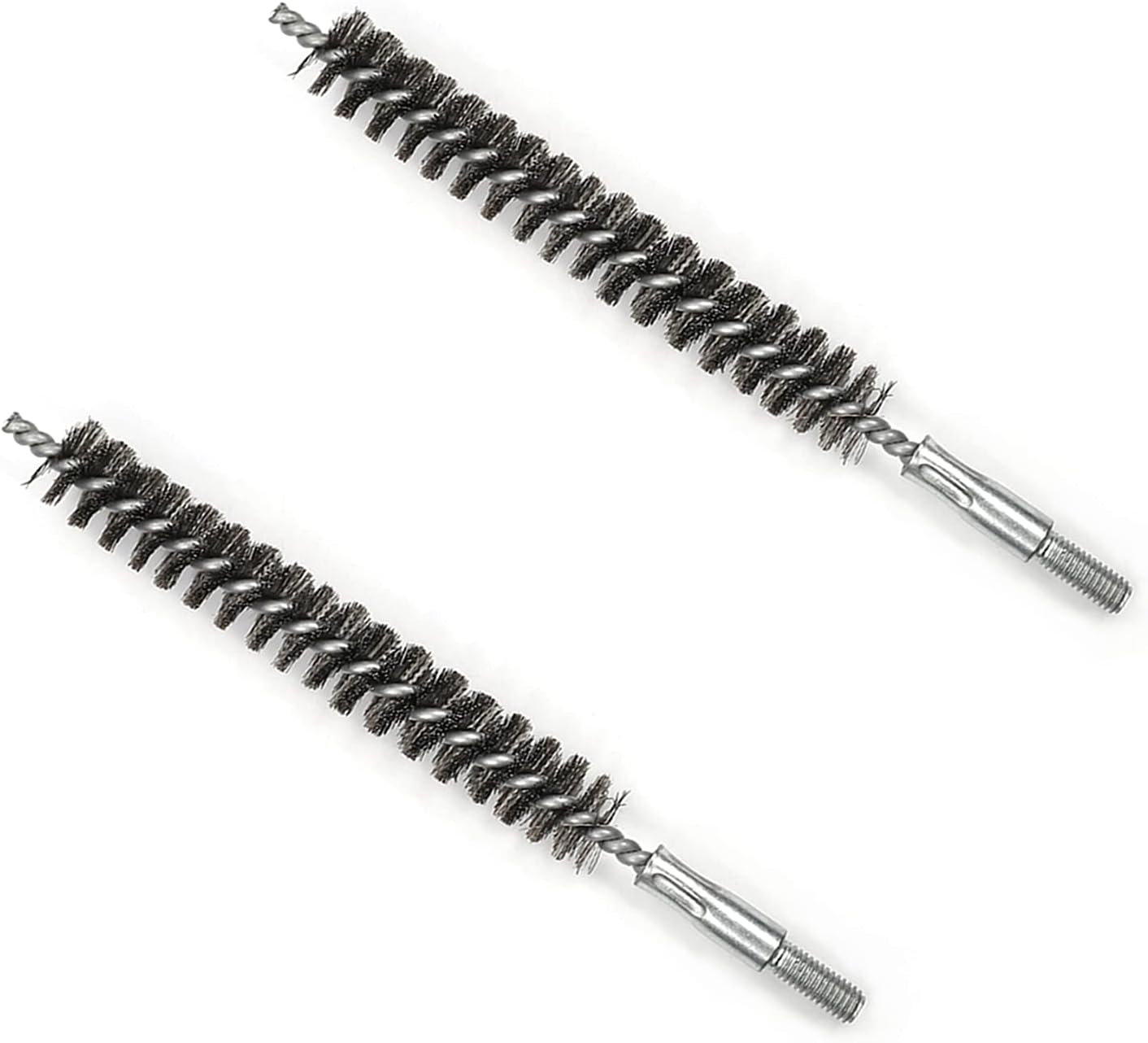 Auniwaig Steel Wire Tube Cleaning Brush，Straw Cleaner Brush, Steel Tube Brush Set,Small Bottle Brush Metal Pipe Tube Cleaner 0.79" Diameter, Set of 2pcs