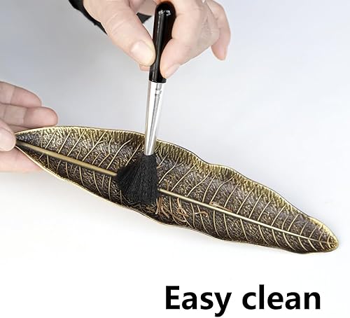 Miniatura 6 de Quemador de incienso de hojas y caracoles, juego de soporte para incienso con colector de cenizas de incienso, soporte para varillas de incienso