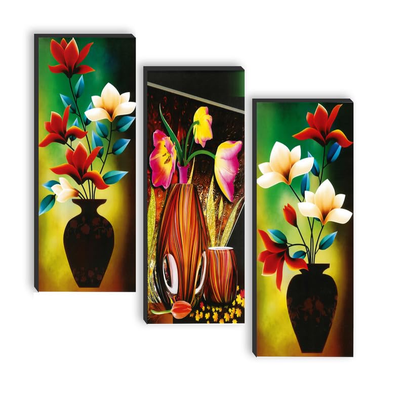 SAF paintings set of 3 Flower Pot UV textured self adeshive wall painting for home decoration SANF-SJ193 (B0C6M2ZDWD) Amazon Price History, Amazon Price Tracker
