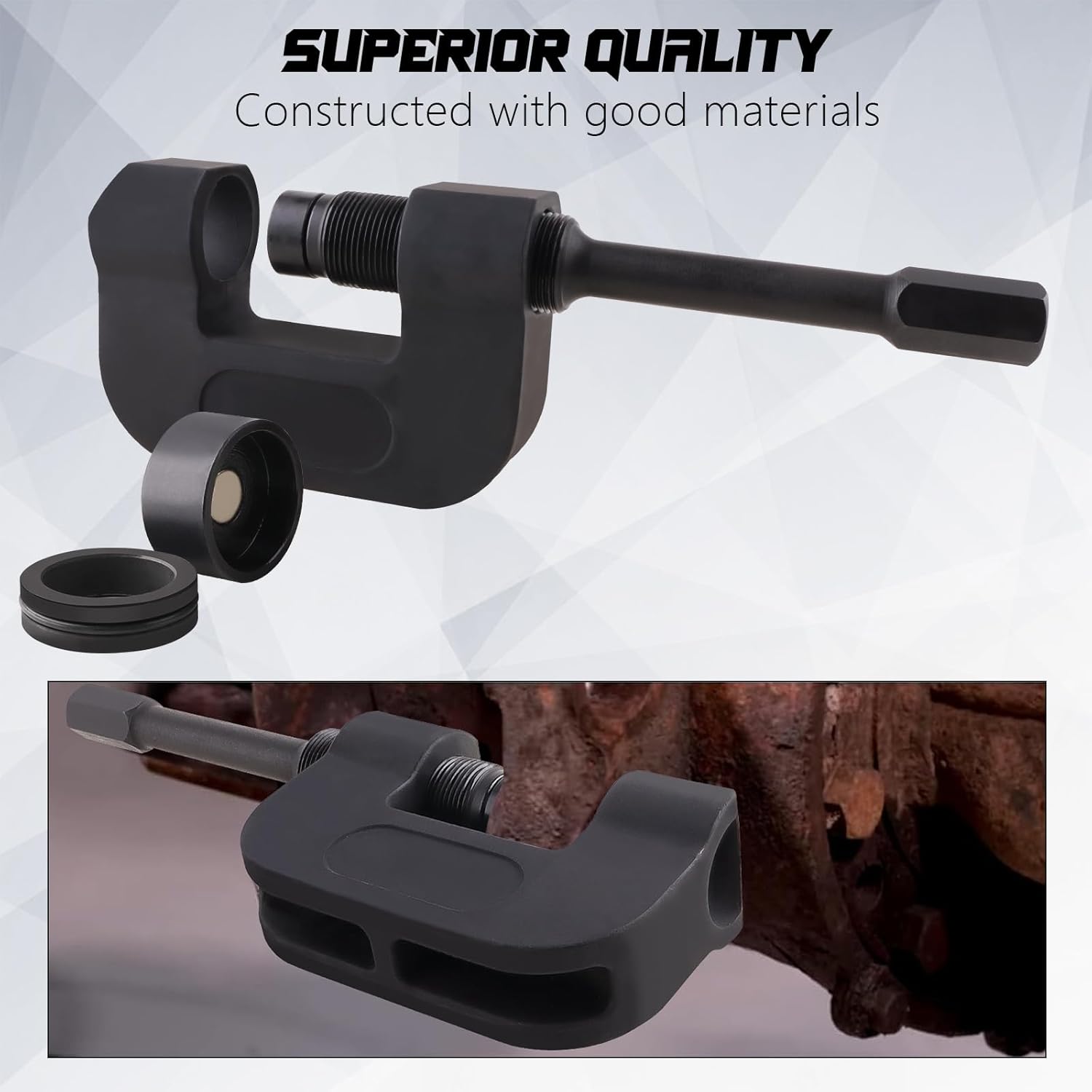 Professional Brake Anchor Pin Press Kit, 10-Ton Capacity for Class 6-8 Semi Trucks & Trailers Compatible with Freightliner, Kenworth, Peterbilt, Mack, Volvo S-Cam Brake System Tool