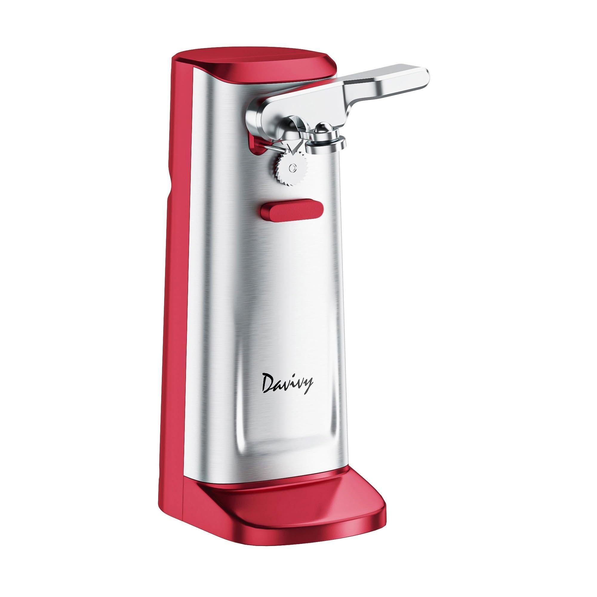 Davivy Electric Can Opener Red-Stainless Steel