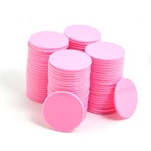 Smartdealspro 100pcs 32mm/1.26 Inch Plastic Learning Counters Disks-Pink