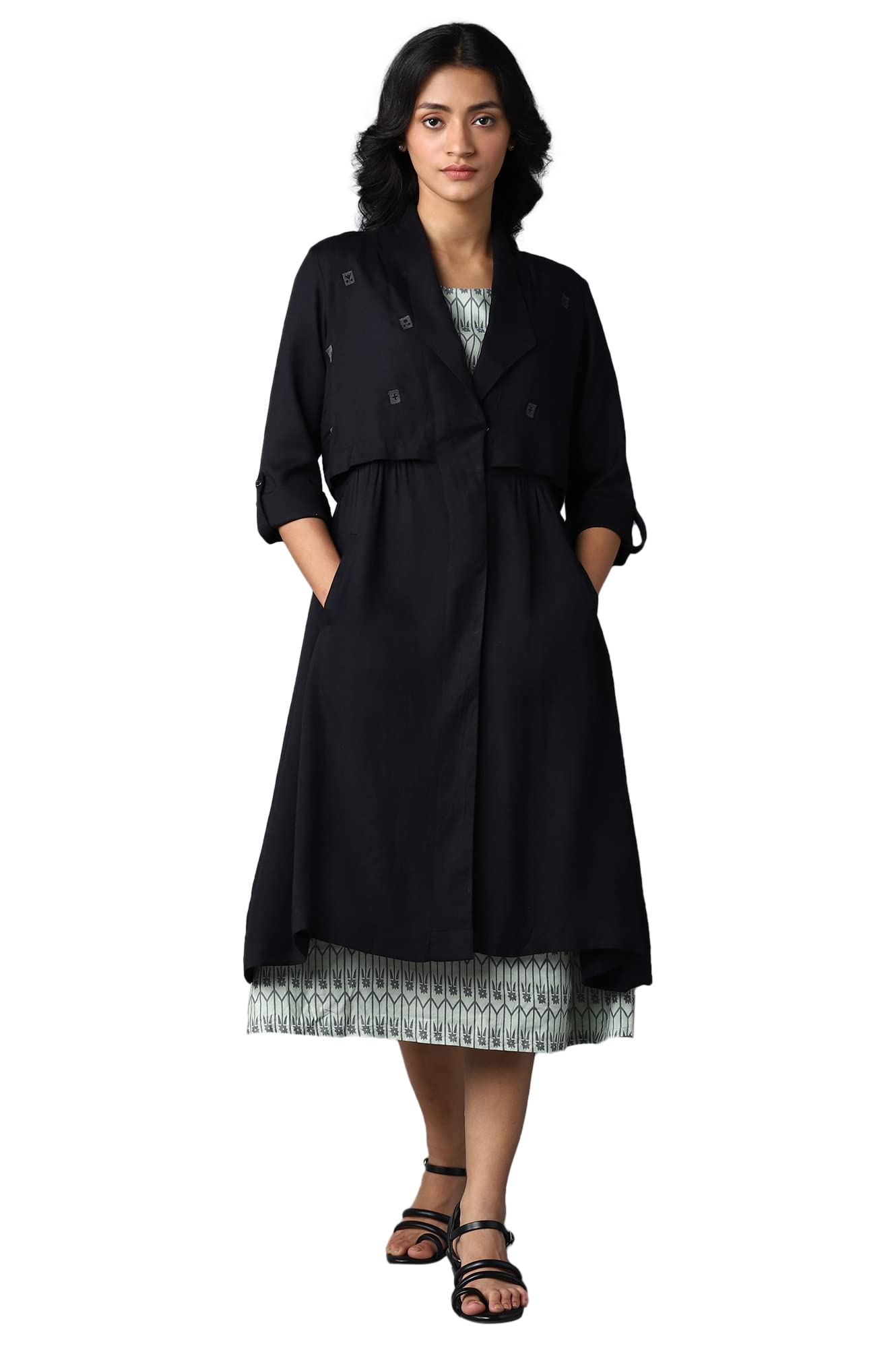 w for woman Women Rayon Long Length Jacket-picture-39