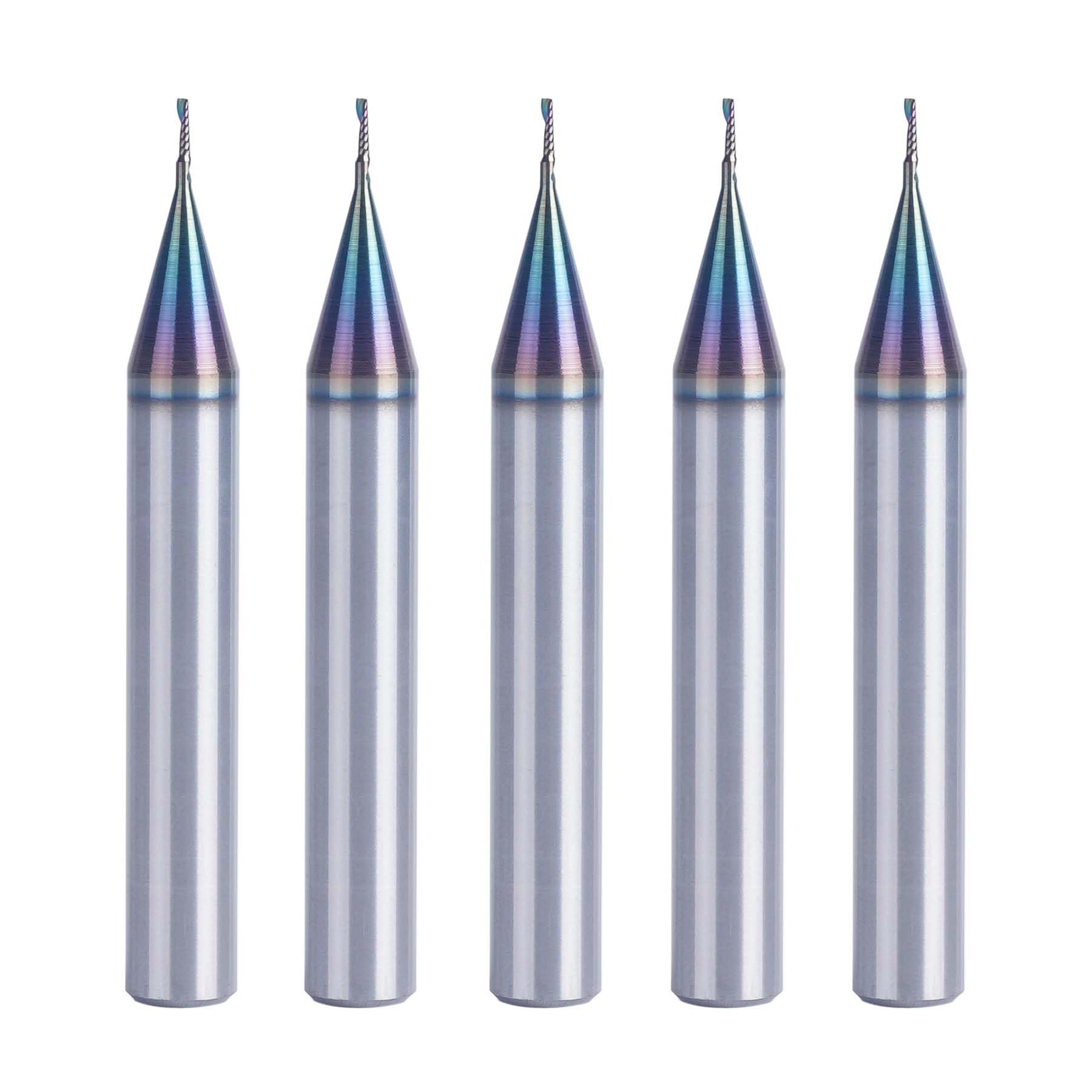 Brocas de carburo CNC SpeTool de una flauta de 1/4 y corte 1/32 7