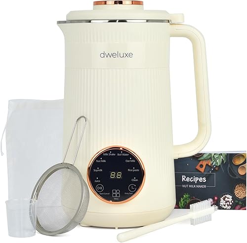 NUEVO Fabricante multifuncional de leche de nueces, licuadora 8 en 1, hace leche de almendras, leche de soja, leche de avena, jugo, agua hervida,