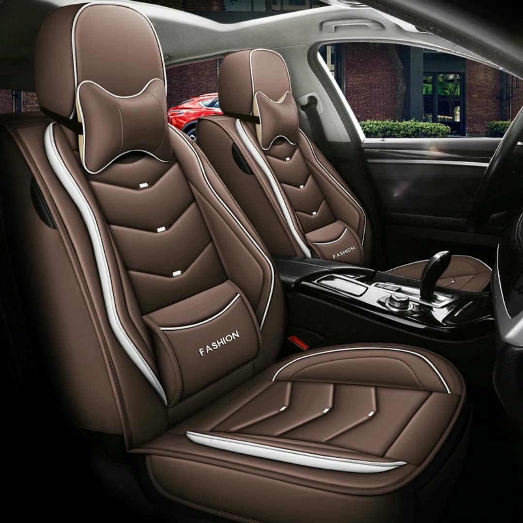 Housses de siège auto MBZ W176 W177 Sport, protection haut de gamme café luxe - 8