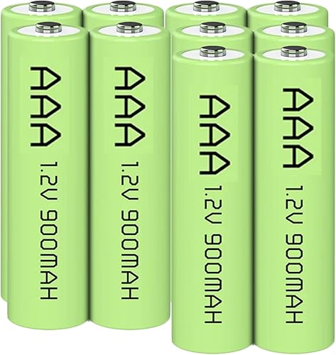 XFULL Paquete de 10 baterías recargables Ni-MH de 1.2 V AAA de 900 mAh para luces solares (tamaño AAA)