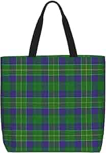 Amazon.com: Scottish Clan Hunter Tartan Plaid Tote Bag With Zipper