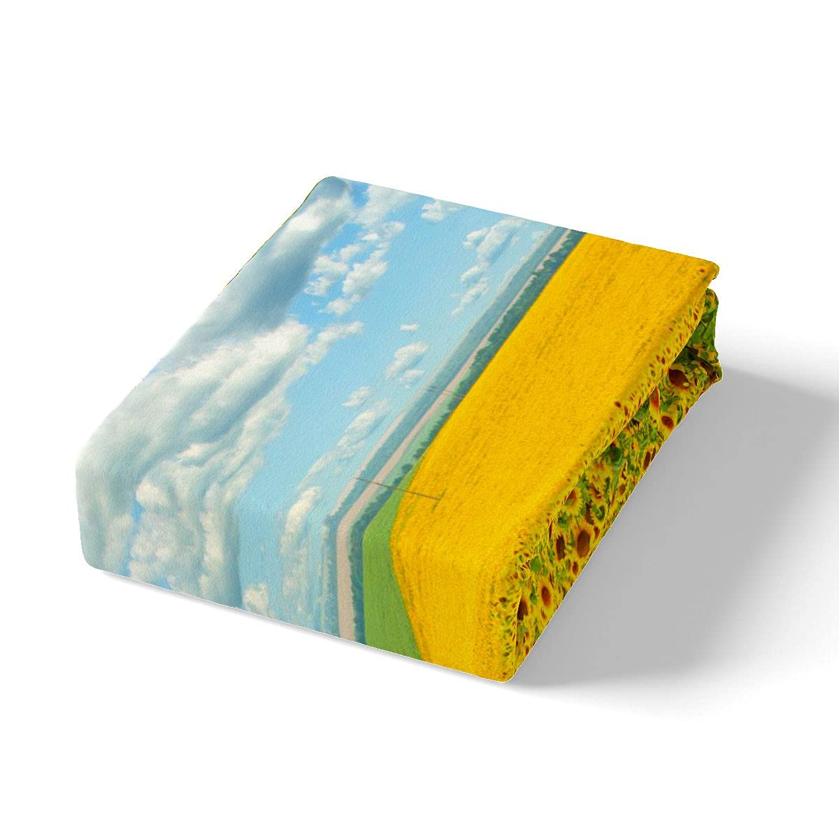 Juego de sábanas de Girasol con Estampado Floral para niños, niñas, Adolescentes, Flores, Juego de sábanas Transpirable, Color Amarillo