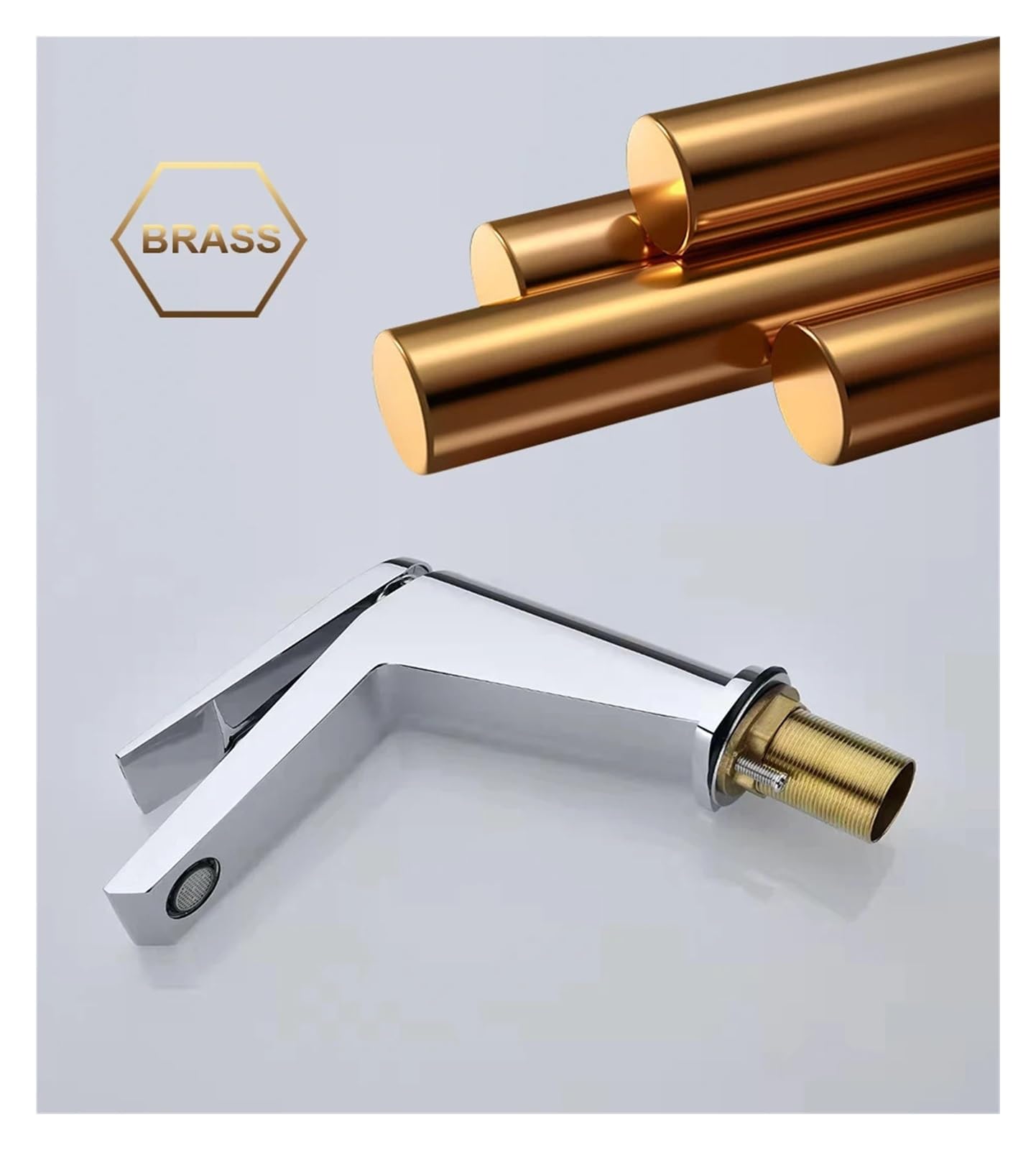 Bateria umywalkowa do łazienki Bateria umywalkowa Gourmet Bateria umywalkowa do ciepłej i zimnej wody Bateria kwadratowa(Chrome faucet)