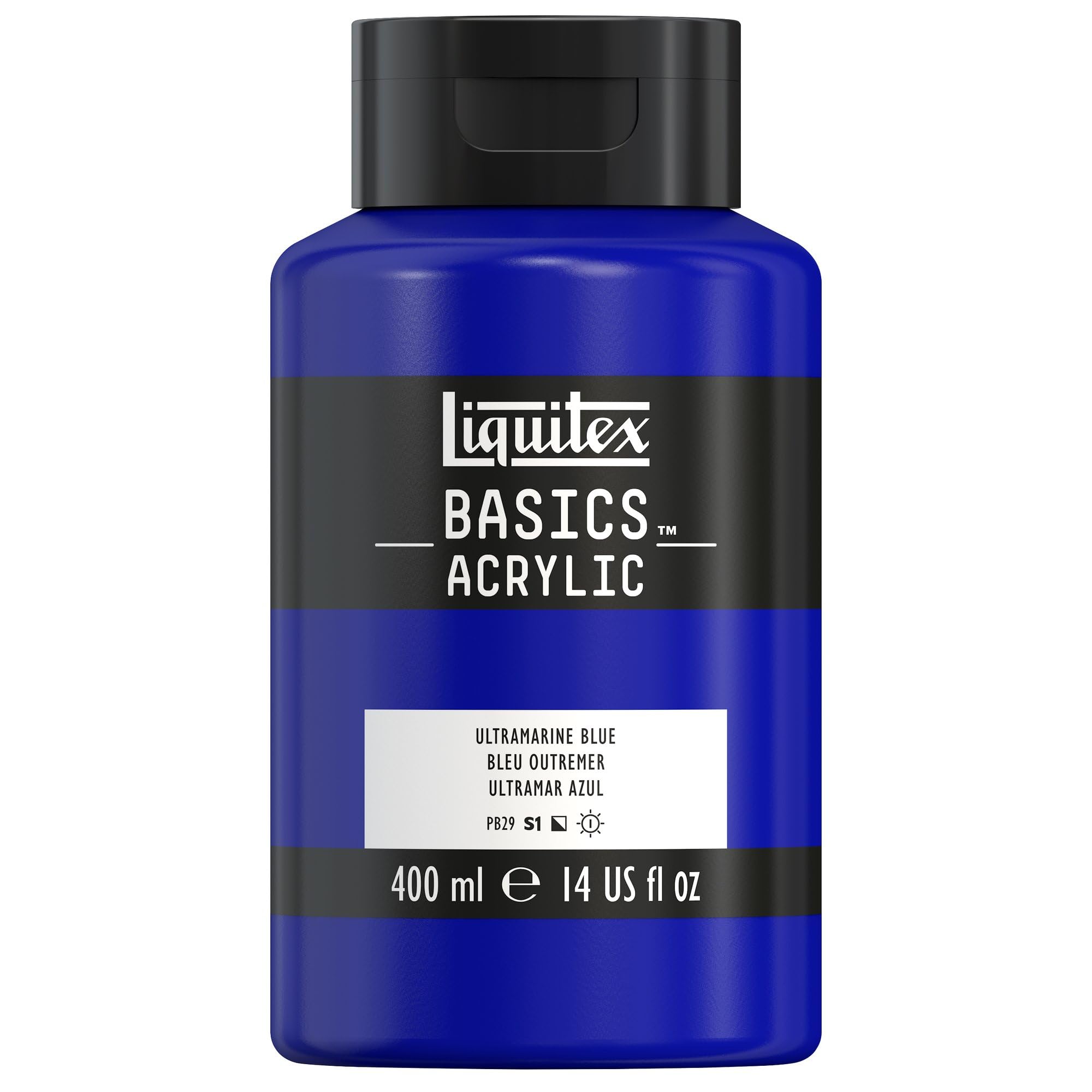 LIQUITEX Basics Acrylic Paint, Ultramarine Blue, 400 ml Bottle