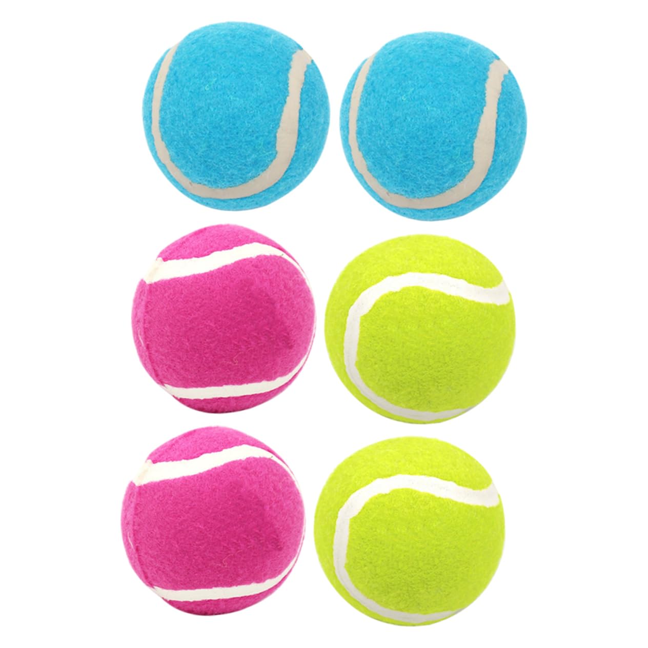 Palline da Tennis per Cani, Resistenti ai Morsi, 6 Pezzi | Gomma, Leggere e Antiusura, per Cuccioli e Cani, Uso Interno ed Esterno