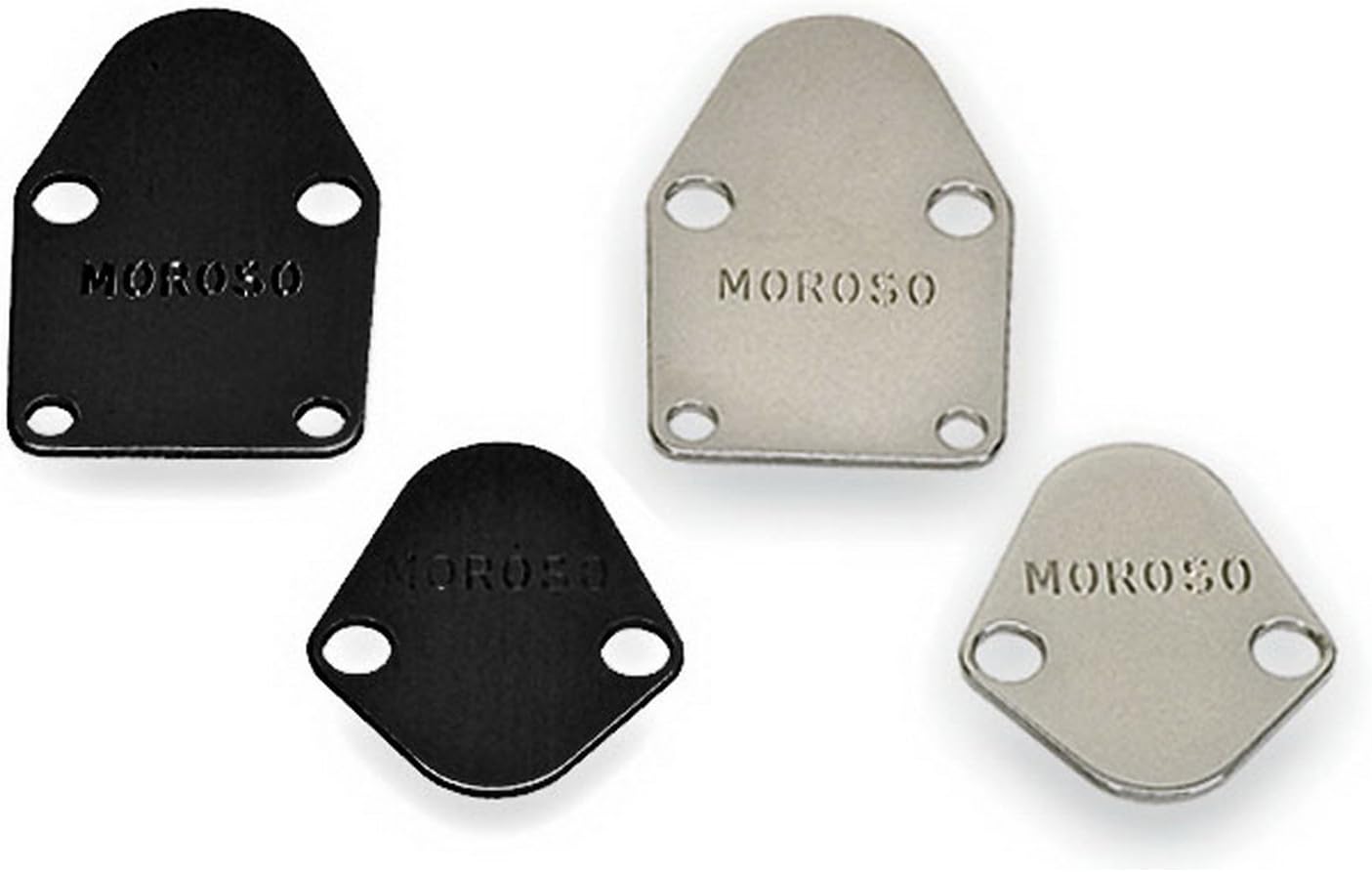 Moroso 65392 Black Aluminum Fuel Pump Port Flange Cover, Big Block Chevy, 273-340 Chrysler, Ford