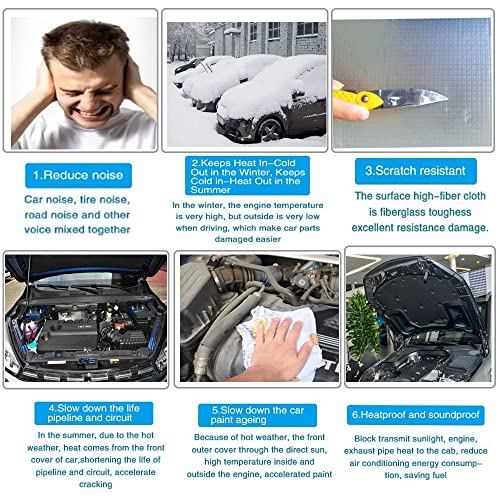 Tsurpcao GT5 Heat Sound Deadening Insulation Mat-394Mil 16.36Sqft Car Sound Deadening Mat,Automobile Insulation Sound Deadener thumb #2