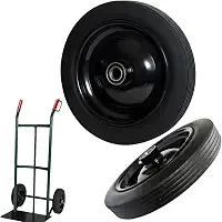 Pneu Maciço para Carrinho de Mão, 3.25x8 Polegadas, Capacidade 200kg, Anti-Furo, Rolamento Duplo, Preto