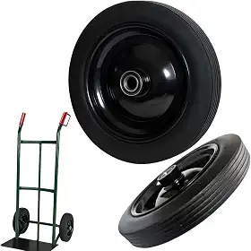 Pneu Maciço para Carrinho de Mão, 3.25x8 Polegadas, Capacidade 200kg, Anti-Furo, Rolamento Duplo, Preto