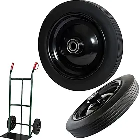 Pneu Maciço para Carrinho de Mão, 3.25x8 Polegadas, Capacidade 200kg, Anti-Furo, Rolamento Duplo, Preto