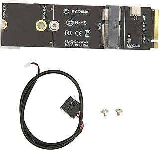 M.2 a E Key to M.2 M Key Card, M.2 SSD Riser Card Network, Durable Stable M.2 a E Key to M.2 M Key SSD Riser Card, Stable Performance, Easy Installation, for Network Card M.2 SSD
