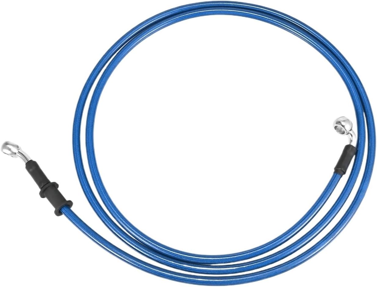 Motorbike Hoses Universal 40Cm Motorcycle Brake Clutch Oil Hose Line Pipe Blue Hydraulic Reinforced Stainless Steel Braided Hose
