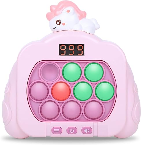Miniatura 8 de Juego Rápido Push Pop de Juguetes Antiestrés, Pantalla LED de 12 Modos con Luces Rápidas, Juego de Presión de Burbujas Portátil, Juguetes de Navidad