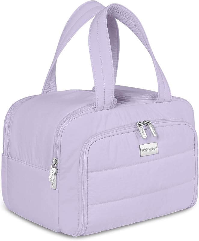 Necessaire de viagem TOPDesign com zíper, organizador acolchoado para cosméticos com 4 compartimentos