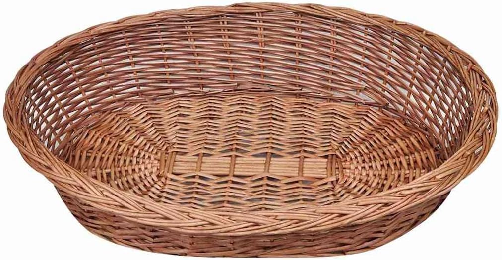 vidaXL Willow Dog Basket/Pet Bed Indoor Outdoor Small Animal Supply Kitty/Puppy Sleeping Willow Dog Bed Basket House Cat Furniture Natural